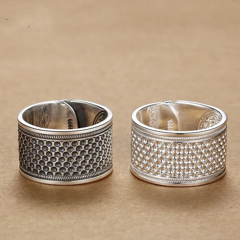 Zereth Ornate Silver Band Ring