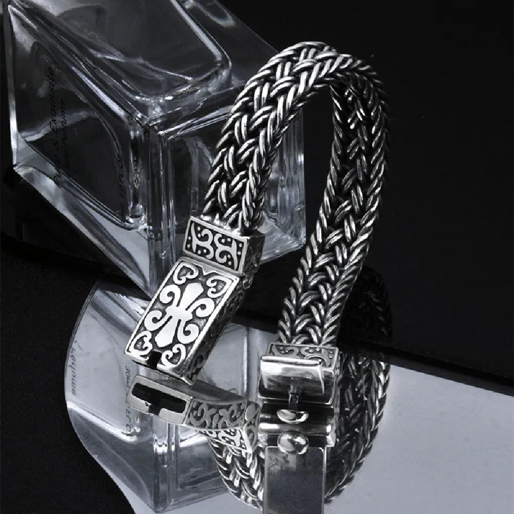 Kaevor Sterling Silver Braided Bracelet
