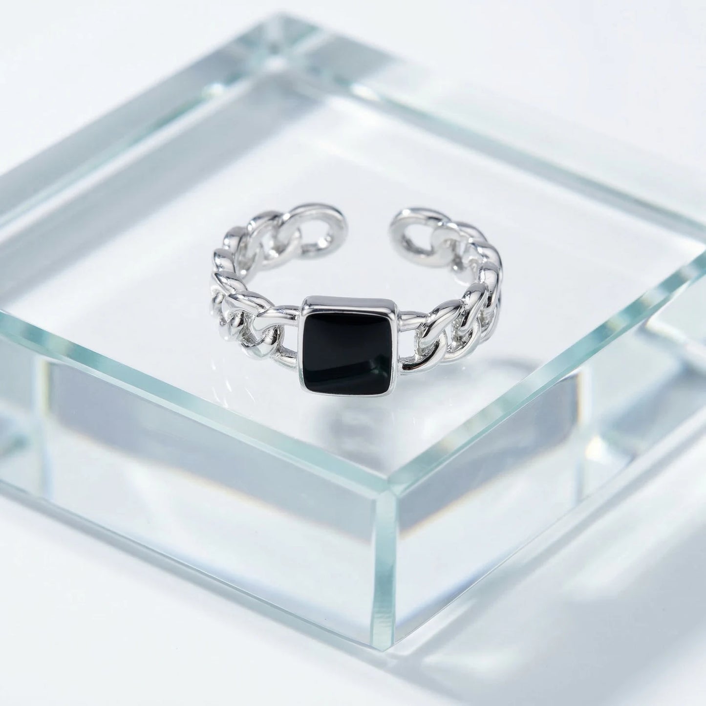 Aurex Shadow Geometric Ring