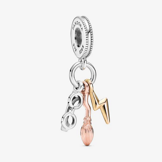 Harry Potter x Valiery  Glasses, Nimbus 2000 & Lightning Bolt Dangle Charm