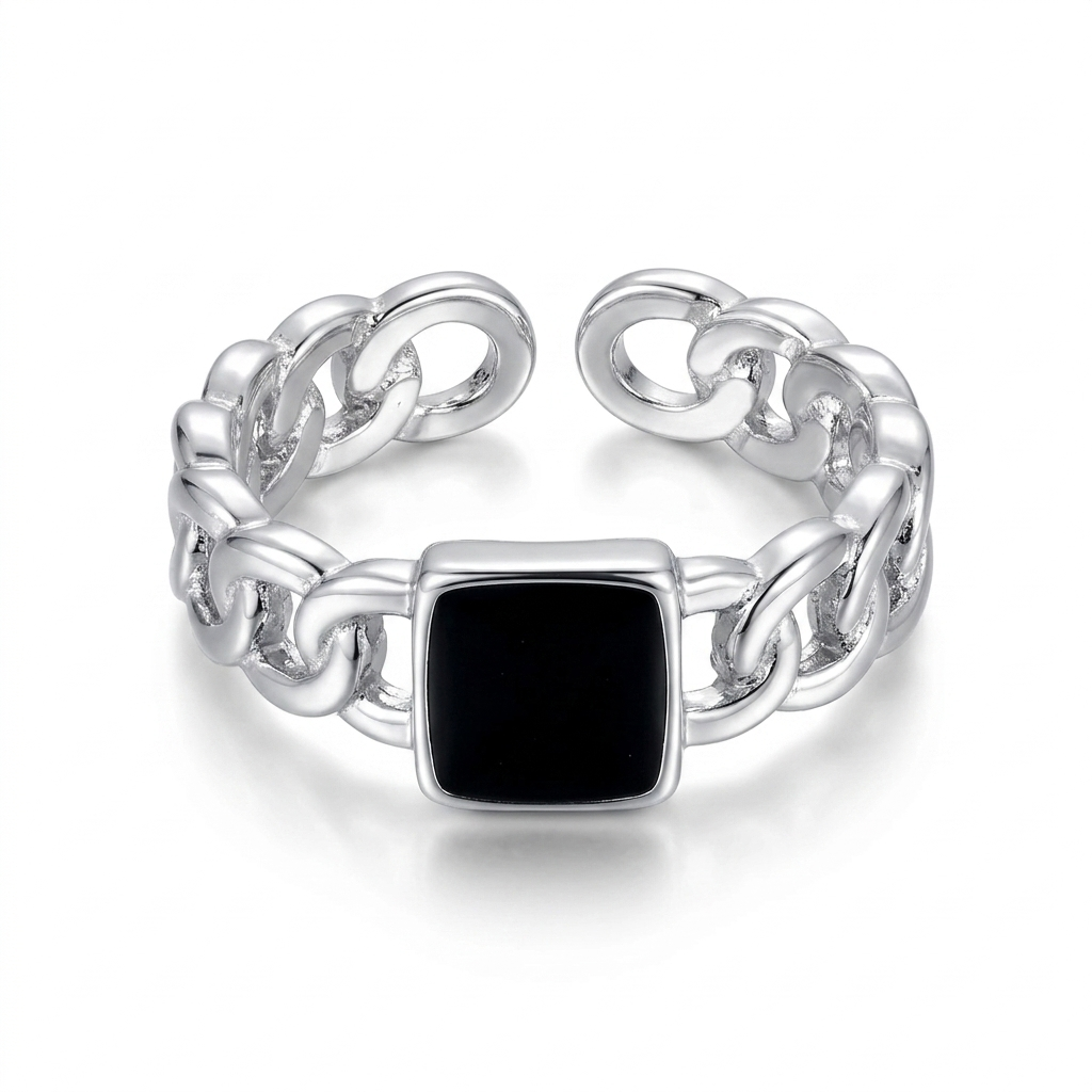 Aurex Shadow Geometric Ring