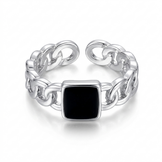 Aurex Shadow Geometric Ring