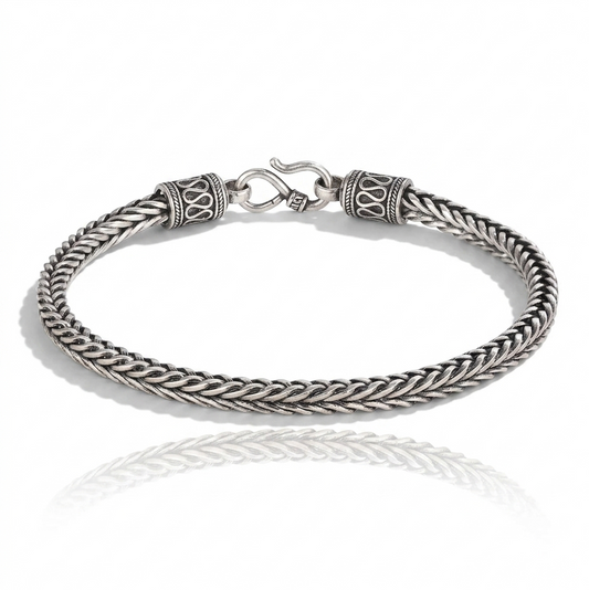 Rivenor Braided Silver Bracelet