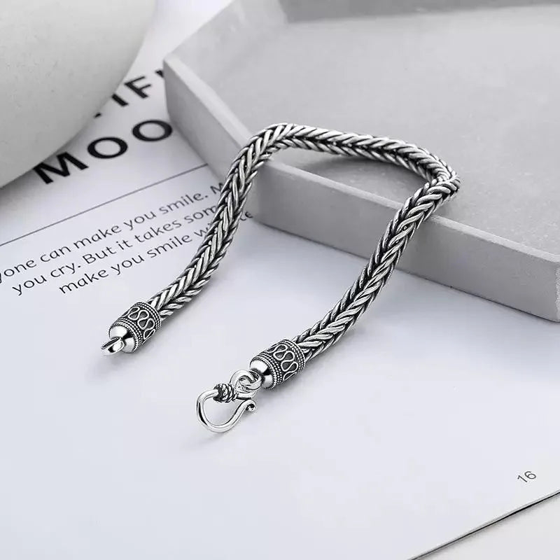Rivenor Braided Silver Bracelet