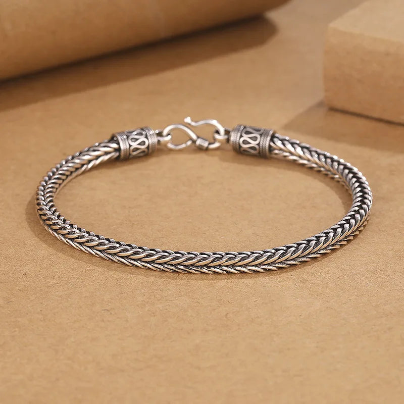 Rivenor Braided Silver Bracelet