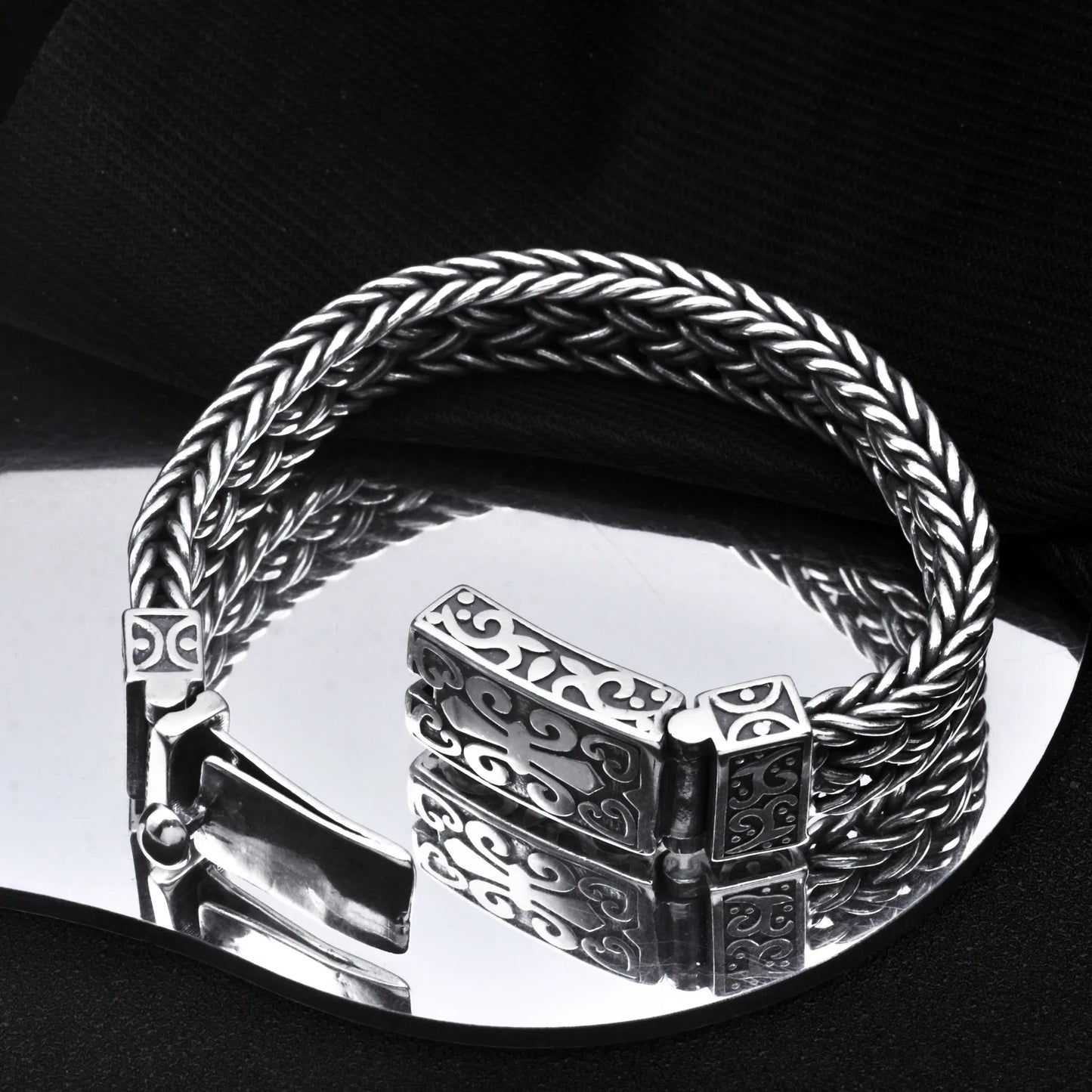 Kaevor Sterling Silver Braided Bracelet