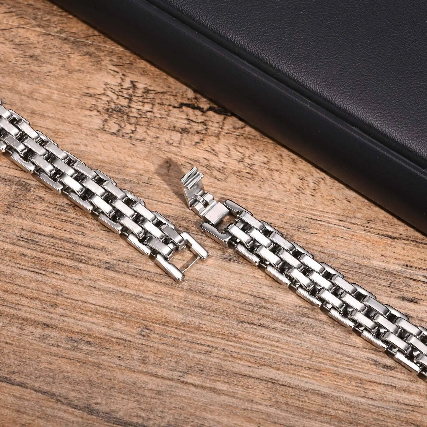 Marek Watchband Shaped Chain Bracelet