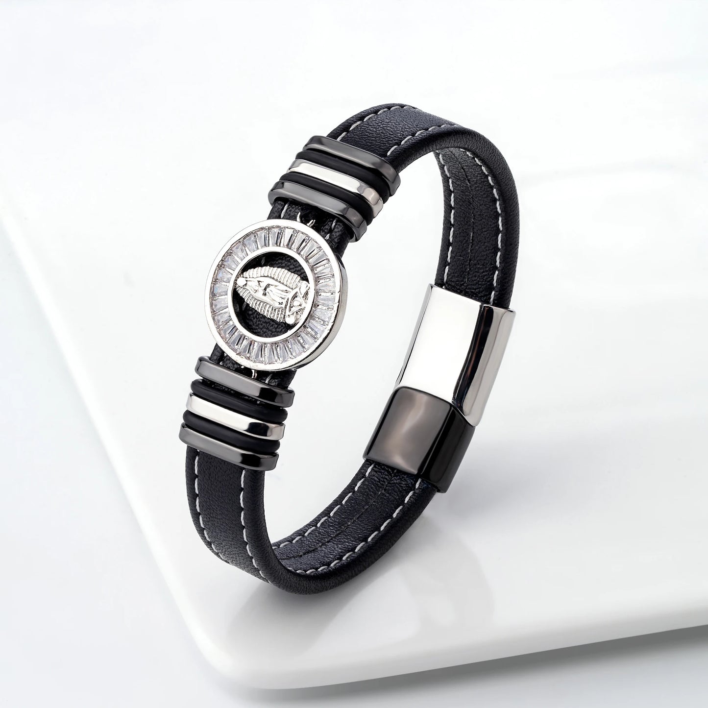 Noctyra – Black Steel Chain Bracelet