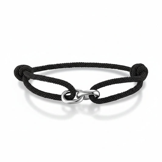 Veltrix Black Milan Rope Bracelet