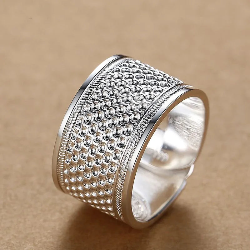 Zereth Ornate Silver Band Ring