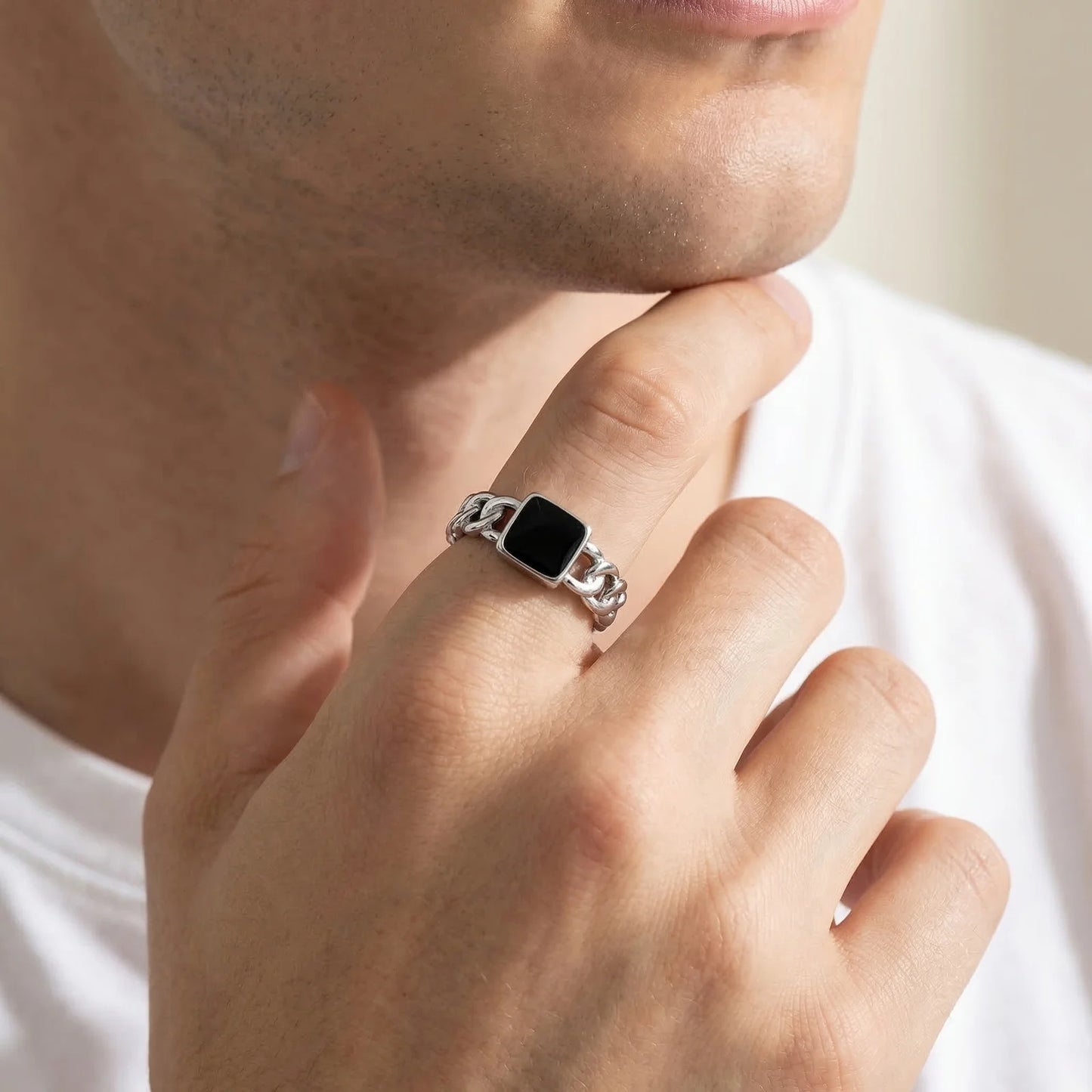 Aurex Shadow Geometric Ring