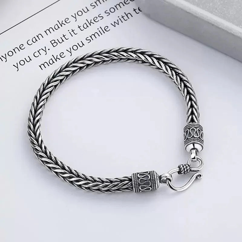 Rivenor Braided Silver Bracelet