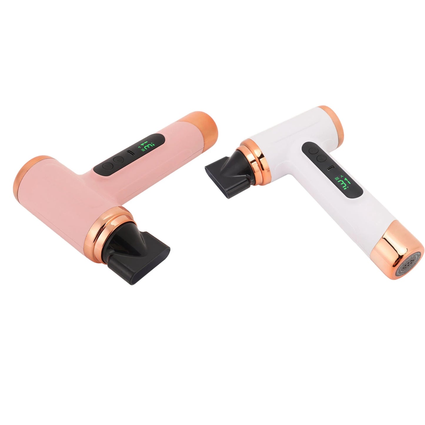 Hair Blow Dryer 200W 15000mAh Portable Hair Dryer USB Rechargeable Multi Modes Lightweight Fast Drying with Nozzle for Travel